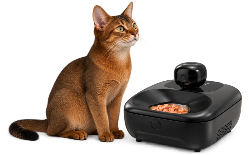 Cat beside a Furdear Europa feeder