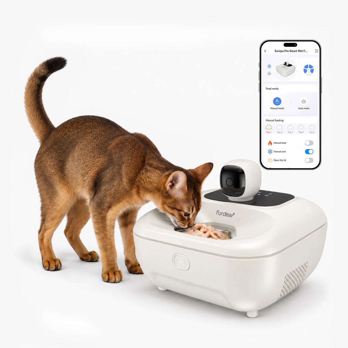 Furdear Europa Pro Smart Wet Food Feeder with Camera