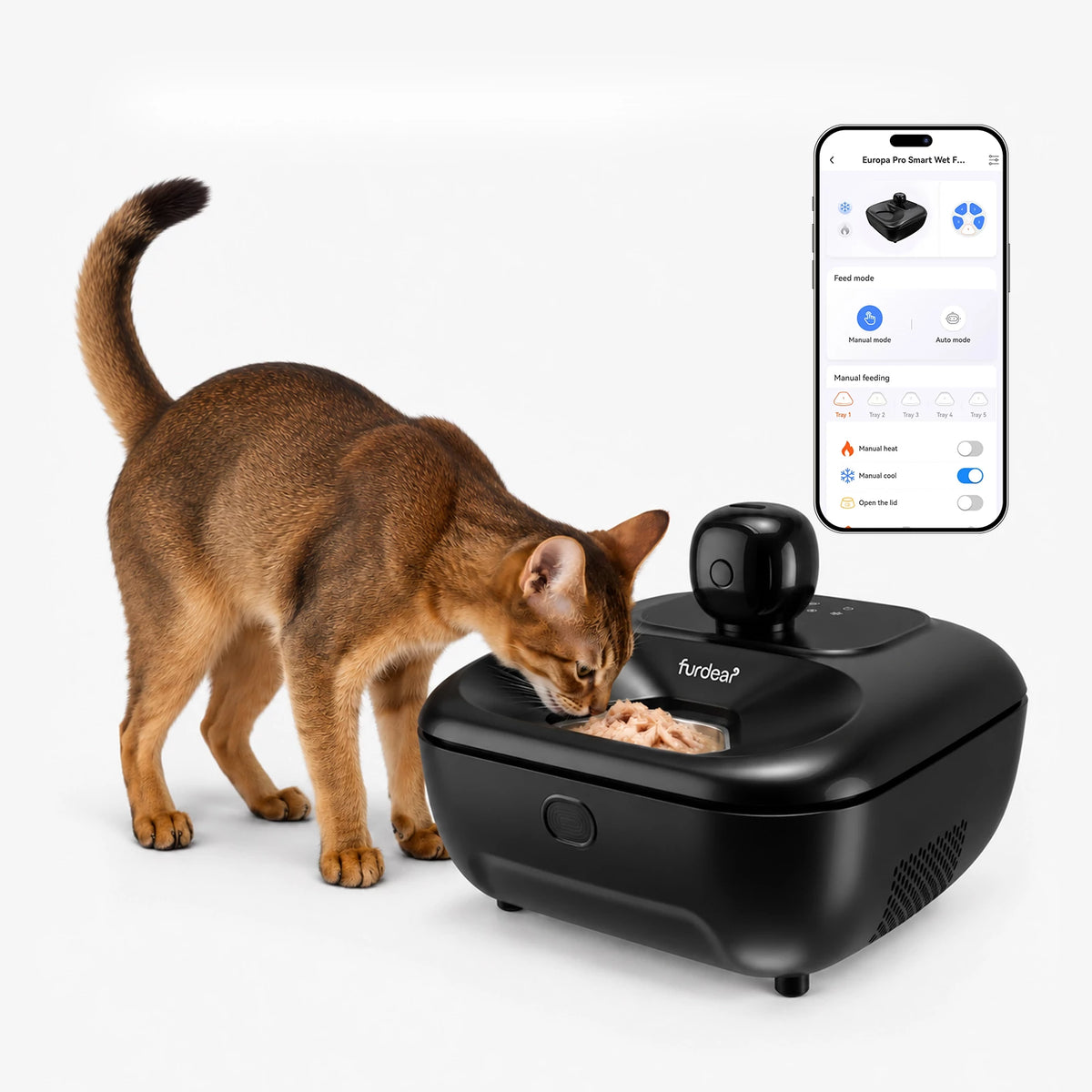 Furdear Europa Pro Smart Wet Food Feeder with Camera