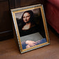 Furdear Framed Cat Scratcher Bed with Oil Painting Style