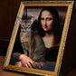 Furdear Framed Cat Scratcher Bed with Oil Painting Style