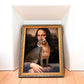 Furdear Framed Cat Scratcher Bed with Oil Painting Style