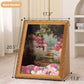 Furdear Framed Cat Scratcher Bed with Oil Painting Style