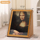 Furdear Framed Cat Scratcher Bed with Oil Painting Style
