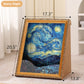 Furdear Framed Cat Scratcher Bed with Oil Painting Style