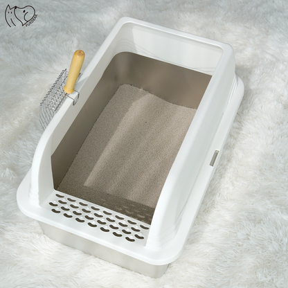 Furdear Stainless Steel Cat Litter Box