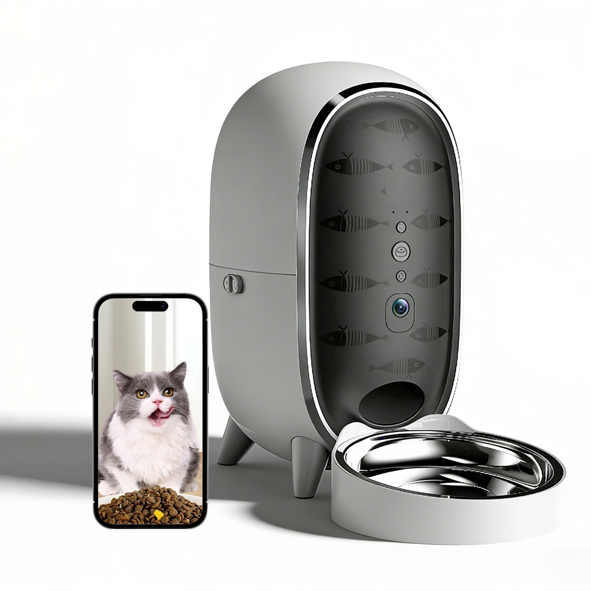 Furdear Pisci 3L Automatic Pet Feeder with 1080p HD Camera