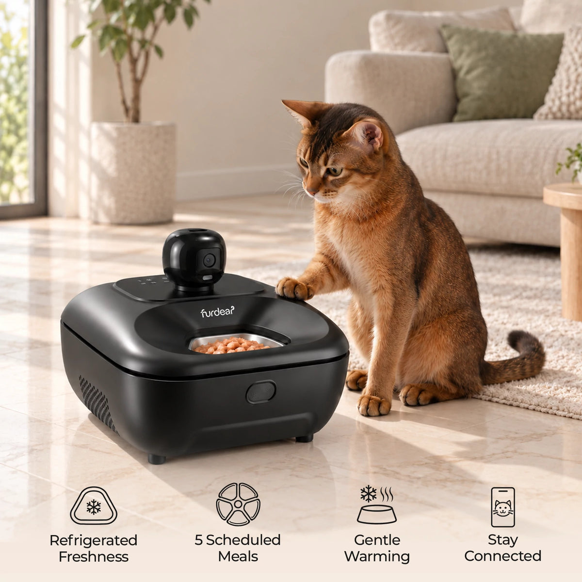 Furdear Europa Pro Smart Wet Food Feeder with Camera