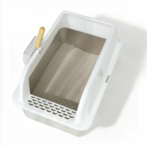 Stainless Steel Cat Litter Box Large Size Rust Resistant Easy to Clean for Multi Cat Homes