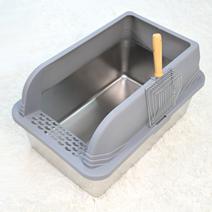 Stainless Steel Cat Litter Box Large Size Rust Resistant Easy to Clean for Multi Cat Homes