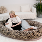 Furdear Leopard Super Large Human Dog Bed