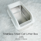 Furdear Stainless Steel Cat Litter Box