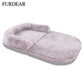 Furdear Cozy Lazy Sofa Foldable Human Dog Bed