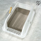 Stainless Steel Cat Litter Box Large Size Rust Resistant Easy to Clean for Multi Cat Homes