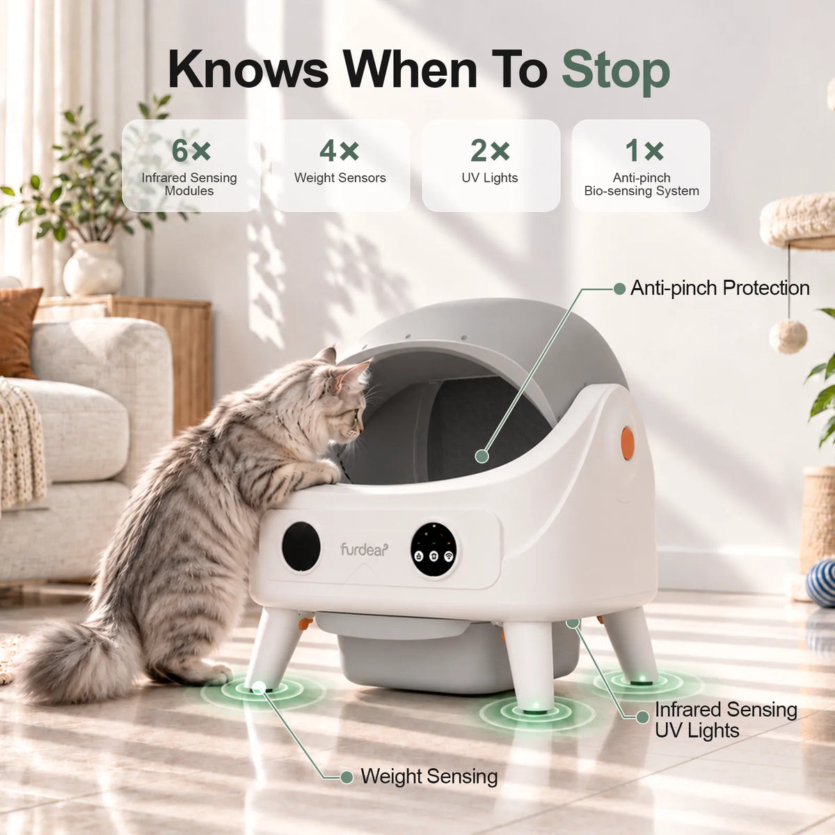 Furdear Luna Pro Smart Self-Cleaning Litter Box