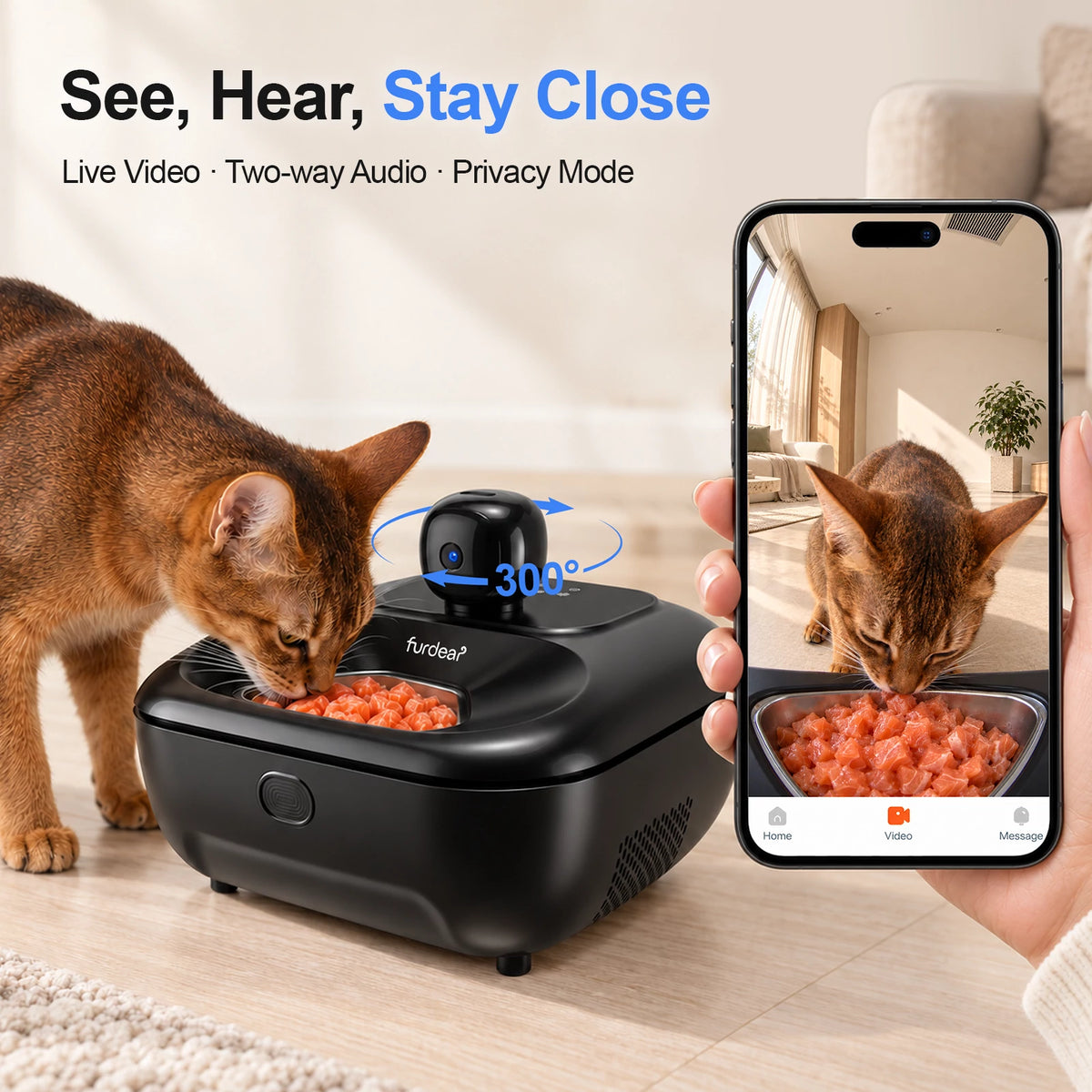 Furdear Europa Pro Smart Wet Food Feeder with Camera