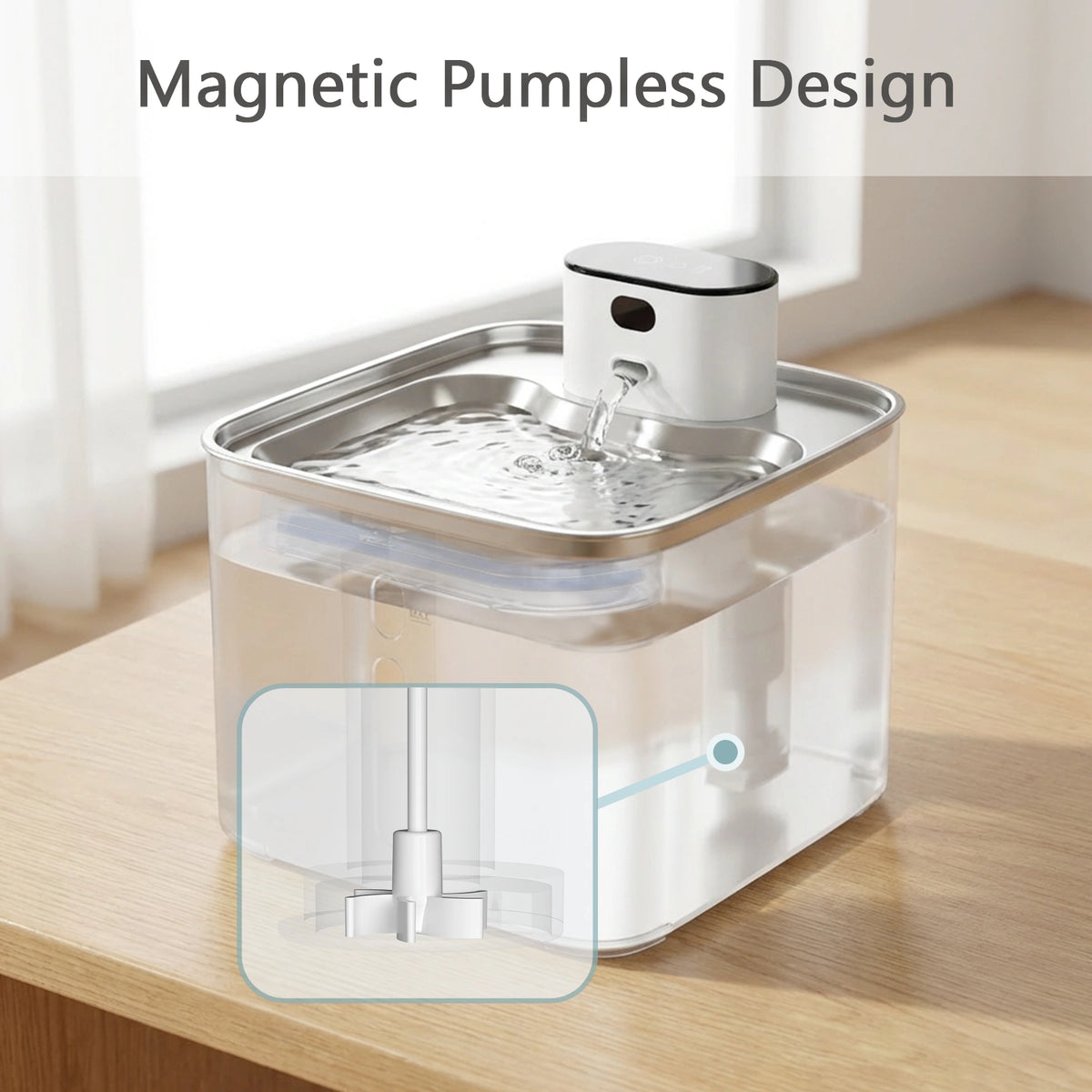 Furdear Hydra Pumpless Pet Water Fountain for Cats Dogs