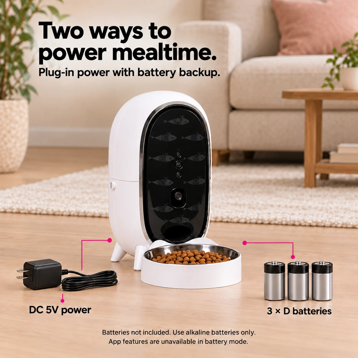 Furdear Pisci 3L Automatic Pet Feeder with 1080p HD Camera