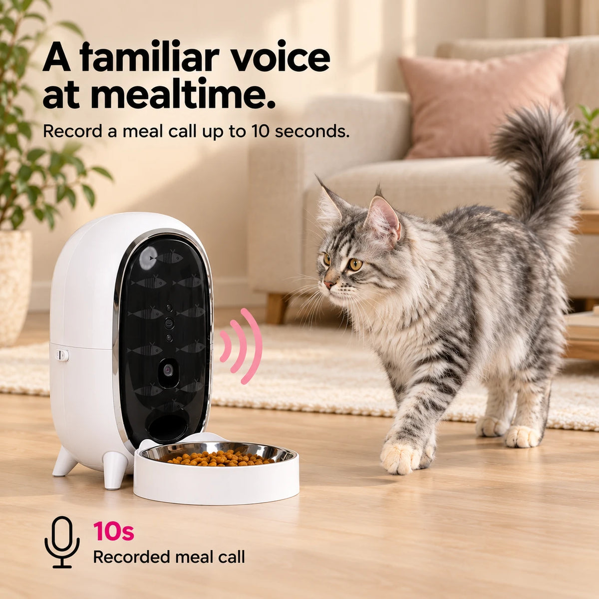 Furdear Pisci 3L Automatic Pet Feeder with 1080p HD Camera